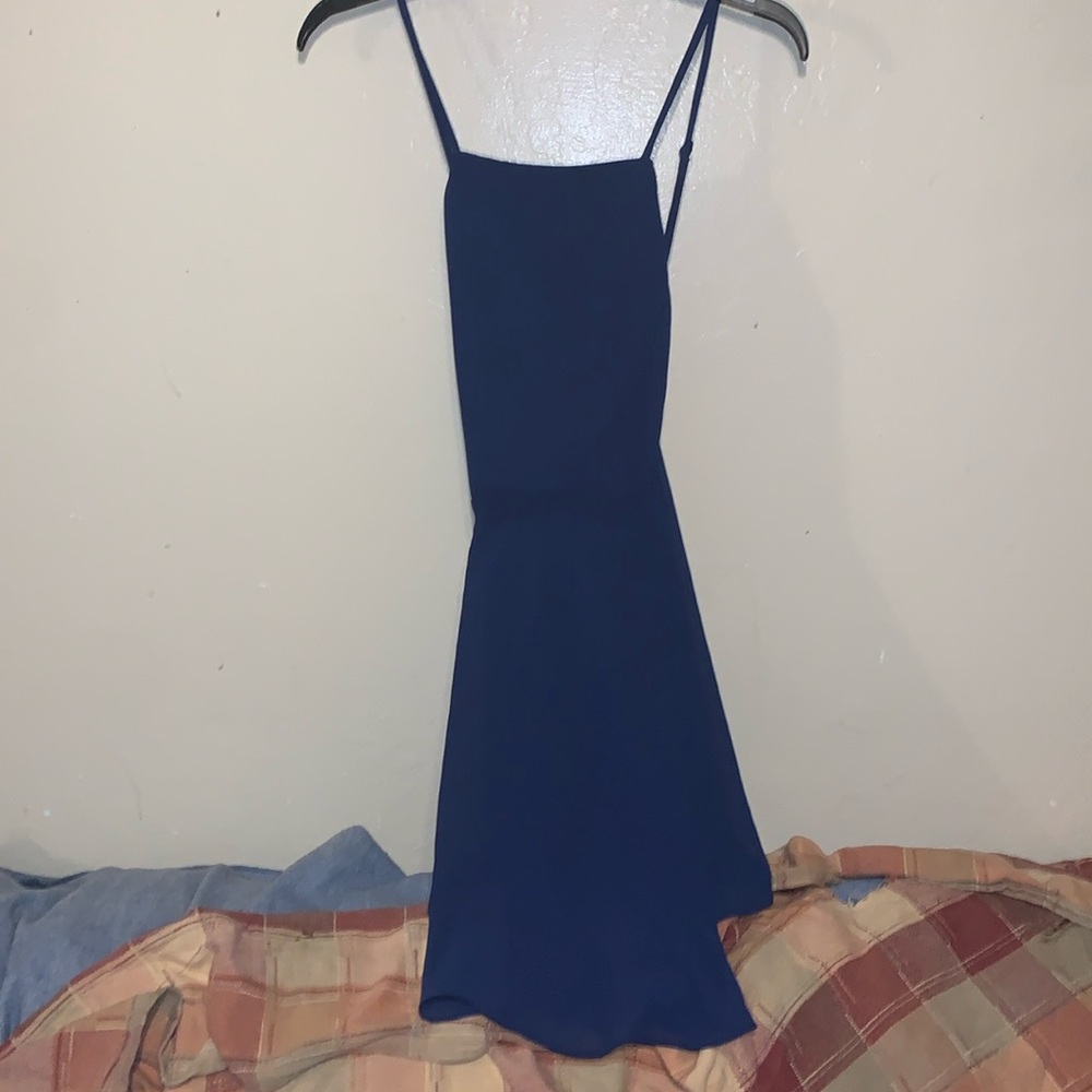 Lulus Letter of Love Navy Blue Skater Dress in Size Medium